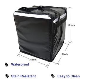 Mochila Grande de Doble Compartimento Aislada para Reparto de Pizza y Comida, Estilo Motero, Unisex, con Correa para Hombro y Portavasos Impermeable y Térmico - Product Image 3
