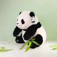 Peluche Panda Assis Réaliste la Plus Vendue, Jouet en Peluche Doux Personnalisable pour Souvenir, Anniversaire, Décoration d'Intérieur, Cadeau