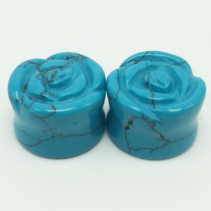 Bouchons d'oreille pour Double oreille avec pierres précieuses, 6mm, Rose, bleu, Turquoise, <span class=keywords><strong>Piercing</strong></span> du <span class=keywords><strong>corps</strong></span>, nouveauté, - Product Image 6
