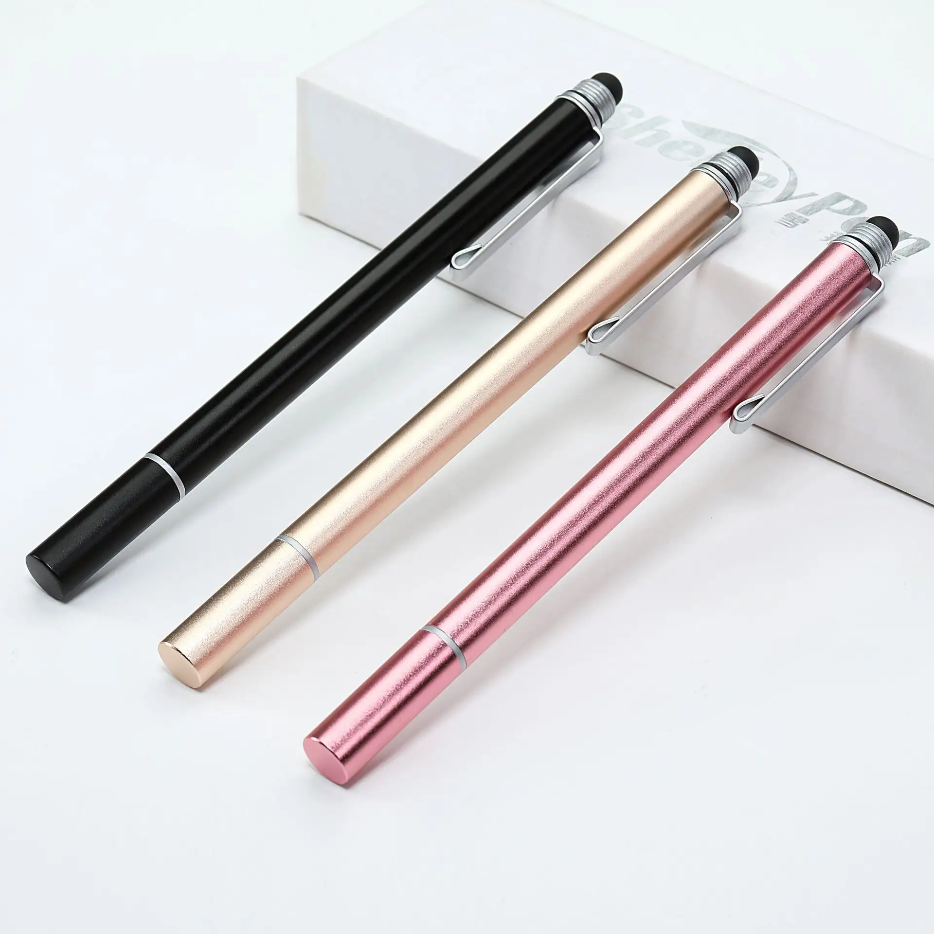 Metal Tablet Pen With Pen Clip Stylus Pen Touch Screen For Tablet PC for iPhone iPad Capacitive Stylus Pencil