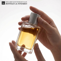 Flacon de parfum de luxe ABT 25ml 50ml 100ml, artisanat Ice Flower, verre à fond épais, boîte transparente, impression sur écran, pompe