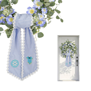 <span class=keywords><strong>Guirlande</strong></span> personnalisée pour la fête de naissance, révélation du sexe du bébé, <span class=keywords><strong>anniversaire</strong></span>, décoration de porte d'entrée pour nouveau-né fille ou garçon - Product Image 3