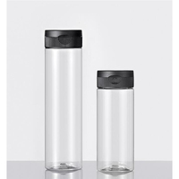 Botol Saus Plastik PET 8 oz & 12 oz dengan Katup Silikon Flip Top, Wadah Selai Food Grade, Cocok untuk Sablon, Tutup Lengkap