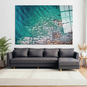 Ocean View Art Deco Panel <b>Wall</b> Art Sea Scenery Print <b>Canvas</b> Hanging - Product Image 3