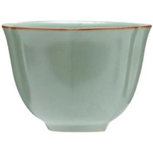 Taza de Té Kung Fu de Porcelana Ru Ware, Taza Individual para Degustación, Hecha a Mano, de Cerámica, con Forma de Pétalo, Estilo Tradicional Chino - Product Image 5