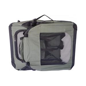 Grands sacs de voyage pliables personnalisés OEM pour chats meilleure vente caisse souple pour chien avec 2 bols polyester bleu marine - Product Image 4