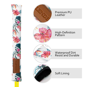 Impresión de alta calidad Flores Pu Cuero Alineación Stick Cover <span class=keywords><strong>Golf</strong></span> Headcover - Product Image 4