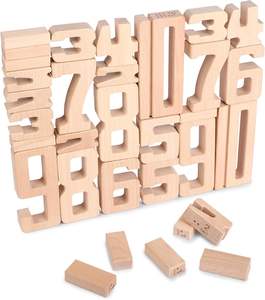 Blocs de construction en bois avec chiffres de 1 à 10, 32 pièces, jouets éducatifs mathématiques pour enfants et tout-petits de 3 ans et plus - Product Image 3