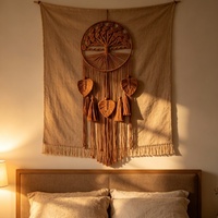 Décoration murale en macramé fait main personnalisée en gros, motif Arbre de Vie, tapisserie murale en corde, toile de fond de mariage, décoration de ferme, cadeau pour la maison
