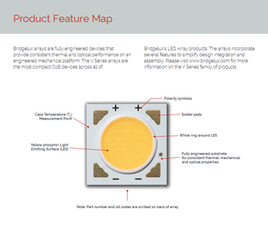 Chip LED COB Bridgelux BXRE-40E0800-D-73 Gen 7 V8 Array, Luz Blanca Neutra, Ra80 120, 850lm, 4000K, 6.1W - Product Image 3