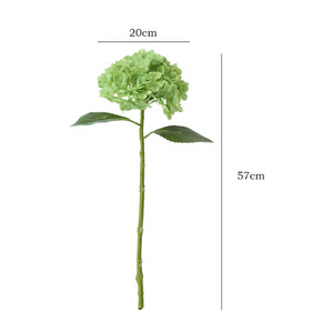 Fleurs d'hortensia artificielles en silicone Ruilisi, grandes, blanches, bleues, vertes, pour décoration de mariage, décoration de la maison, arrangement, présentation en vase - Product Image 5