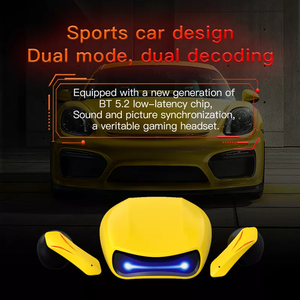 Tai Nghe Âm Thanh Nổi V5.2 Không Dây Lõi Kép Thiết Kế Ngầu Mới 2022 Âm Thanh Nổi Trò Chơi Cảm Ứng TWS M5 KS25 Màu Vàng - Product Image 6