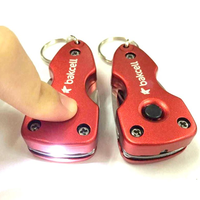Mini-outils multifonctionnels personnalisés en métal avec tournevis, lumière LED et ouvre-bouteille, porte-clés promotionnel, accessoire publicitaire