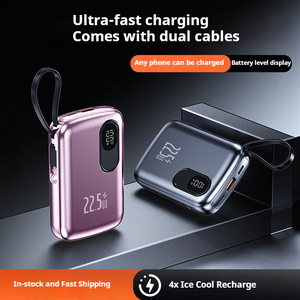 Nouvelle batterie externe portable de style cordon rétractable à charge rapide avec affichage numérique double ligne intégré 20000mAh - Product Image 6