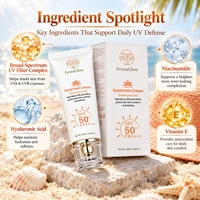 Sunscreen Krim Pelindung Matahari SPF 50+ PA++++ UVA UVB Spektrum Luas dengan Zinc Oxide untuk Wajah dan Tubuh (Private Label)