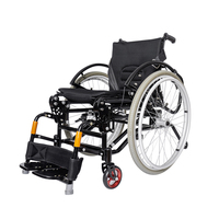 Silla de Ruedas Manual Portátil de Primera Calidad para Personas con Discapacidad, con Apoyo para Manos, de Acero Inoxidable y Carbono, Reclinable en la Parte Trasera