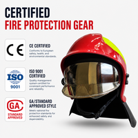 Casque de pompier professionnel résistant à la chaleur, casque de sécurité pour pompiers avec visière, lunettes de protection et protection du cou, fabrication OEM
