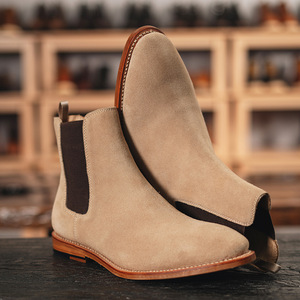 Botas Chelsea para <span class=keywords><strong>Hombre</strong></span>, Zapatos de Cuero Británico con Acabado Satinado - Product Image 4