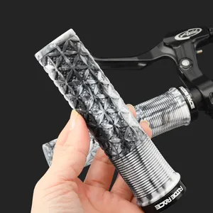 RIDERACE 山地自行车车把锁扣式 <span class=keywords><strong>MTB</strong></span> 折叠自行车软质 TPR 橡胶防滑混色骑行车把套 - Product Image 1