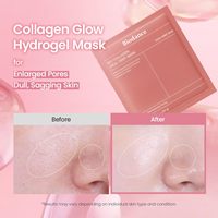 Masque Hydrogel Hydratant Nuit au Bio-Collagène, Probiotiques et Acide Hyaluronique pour Minimiser les Pores, Améliorer l'Élasticité et Repulper le Visage