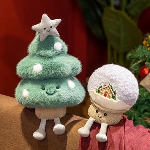 ตุ๊กตาหิมะต้นคริสต์มาสของเล่นตุ๊กตาหิมะลูกโลกทำจากผ้าฝ้าย PP ตุ๊กตานุ่มพิเศษความสูง30ซม. ต้นคริสต์มาสอีฟแอปเปิ้ล - Product Image 1