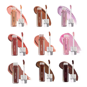Vente chaude, logo personnalisé, sans marque, pour gloss à lèvres en nude <span class=keywords><strong>caramel</strong></span>, essence riche en noix <span class=keywords><strong>de</strong></span> coco, tube ovale mignon, vendeurs avec pigment brillant - Product Image 4