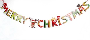 Décorations de Noël pour fête du Nouvel An : Bannière en papier avec Père Noël, Bonhomme de neige, Élan et motif de dessin animé, Fournitures de Noël Joyeux Noël - Product Image 6
