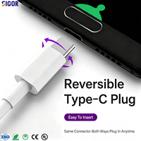 Câble de charge rapide USB A vers Type C 5A OEM, gaine en nylon/PVC pour smartphone, tablette, écouteurs, appareils numériques