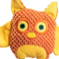 Jouet pour chien en corde de coton pelucheux, forme hibou et fusée, couineur, pour soins dentaires, vente en gros