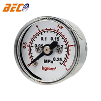 Factory Direct 0-0.25MPa 25mm Mini Stainless Steel Pressure Gauge with Brass Thread M10*1