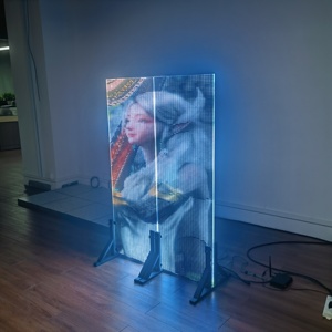 Very Easy to Install High Brightness Holographic Invisible Transparent Led Screen 4000nitsO Advertising Led Screen - Product Image 4