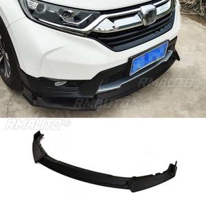 Para HONDA CRV 2017-2019, Difusor de Labio de Parachoques Delantero, Accesorios para Coche, Pieza de Modificación de Labio de Parachoques Negro Brillante - Product Image 3