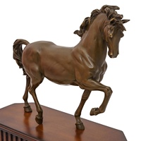Grande statue de cheval en bronze lourd personnalisée figure grandeur nature sculpture de cheval en bronze de style arabe