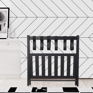 <span class=keywords><strong>Porte</strong></span>-bagages en bambou de couleur personnalisable pour chambre d'amis, chambre à coucher, chambre d'hôtel avec étagère - Product Image 6