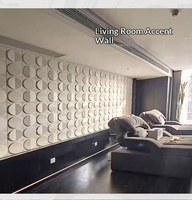 Papan Geometris 3D Stereo Modern Anti Air dari Polistirena dengan Komponen Jam - Dekorasi Pintu & Dinding yang Terkenal di Internet