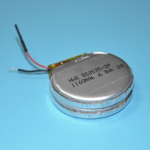 553535 3.7V 배터리 <span class=keywords><strong>580mah</strong></span> 라운드 <span class=keywords><strong>lipo</strong></span> 배터리 웨어러블 목걸이 라운드 리튬 폴리머 배터리 - Product Image 5