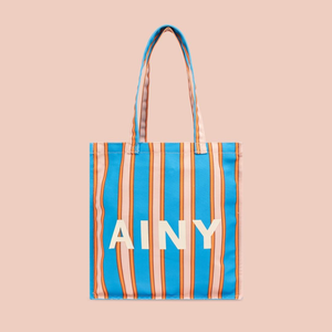 Sacs fourre-tout écologiques pour femmes de 18 pouces sacs à main en toile à rayures colorées sacs d'épicerie réutilisables poche intérieure pour l'été - Product Image 5