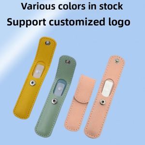 Lima de uñas de vidrio fabricada en fábrica, estuche de cuero, herramienta para uñas, logotipo personalizado, lima de uñas de vidrio - Product Image 2