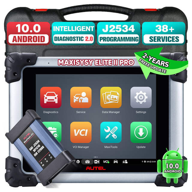 Autel MaxiSYS Elite II Professional Vehicle ECU Programming OBD2 Scanner Tool Wifi Bluetooth Full System Car Diagnostic Tools