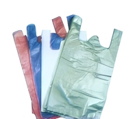 Sacs cabas personnalisés biodégradables en LDPE avec soufflets latéraux, impression héliogravure et poignées gilet pour l'emballage des supermarchés