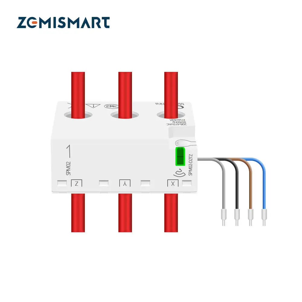 Zemismart Tuya WIFI 3相エネルギーメーター電力監視リアルタイム測定消費量63Aスマートライフアプリ制御