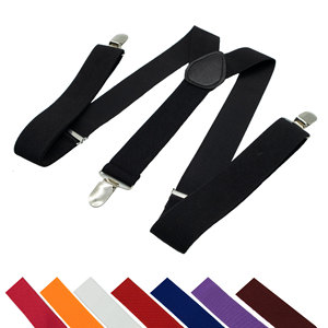 Bretelles solides réglables pour adultes, <span class=keywords><strong>sangles</strong></span> élastiques, Clip en forme de Y, bretelles pour hommes - Product Image 3