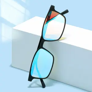 Occhiali da sole con montatura Tr90 per occhiali da vista con montatura a colori per occhiali ciechi di colore rosso/verde