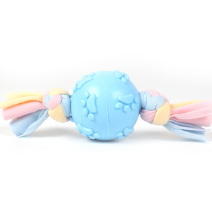 Juguete interactivo para perros pequeños, forma de caramelo, Bola de algodón, cuerda, Tug of War - Product Image 3