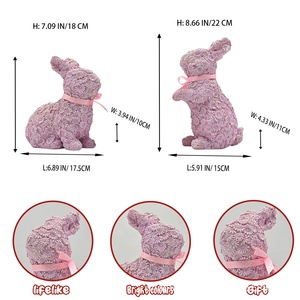 <strong>Outdoor</strong> Home Garden Courtyard Resin Painted <strong>Easter</strong> Bunny Sculpture Ornament Holiday <strong>Decoration</strong> <strong>Easter</strong> Gift - Product Image 3