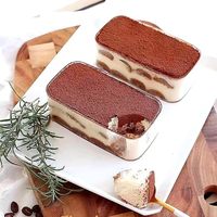 Boîte tiramisu à dessert transparente populaire de quatre tailles avec couvercle Boîte à biscuits à gâteau en plastique de haute qualité Récipient à tiramisu en plastique personnalisé