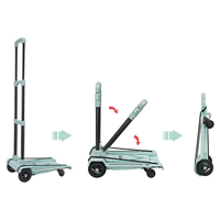 BAOYU 4 roues chariot pliable en plastique utilitaire chariot multi-fonctionnel Portable pliant bagages camion à main chariot à provisions chariot