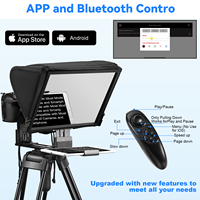 Téléprompteur professionnel pliable T14 PRO à grand écran pour smartphone, appareil photo reflex numérique, enregistrement vidéo en direct