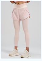 Celana Yoga Pinggang Sedang Model Bulk dengan Kompresi Terintegrasi, Peregangan Empat Arah, Bahan Bernapas Ramah Lingkungan, Anti Gesek, 8 Warna (Berry Grey) Pabrik
