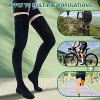 Bas de compression souples antidérapants de qualité médicale 20-30 mmHg pour le soulagement des varices, en Spandex/Nylon, couvre-pieds